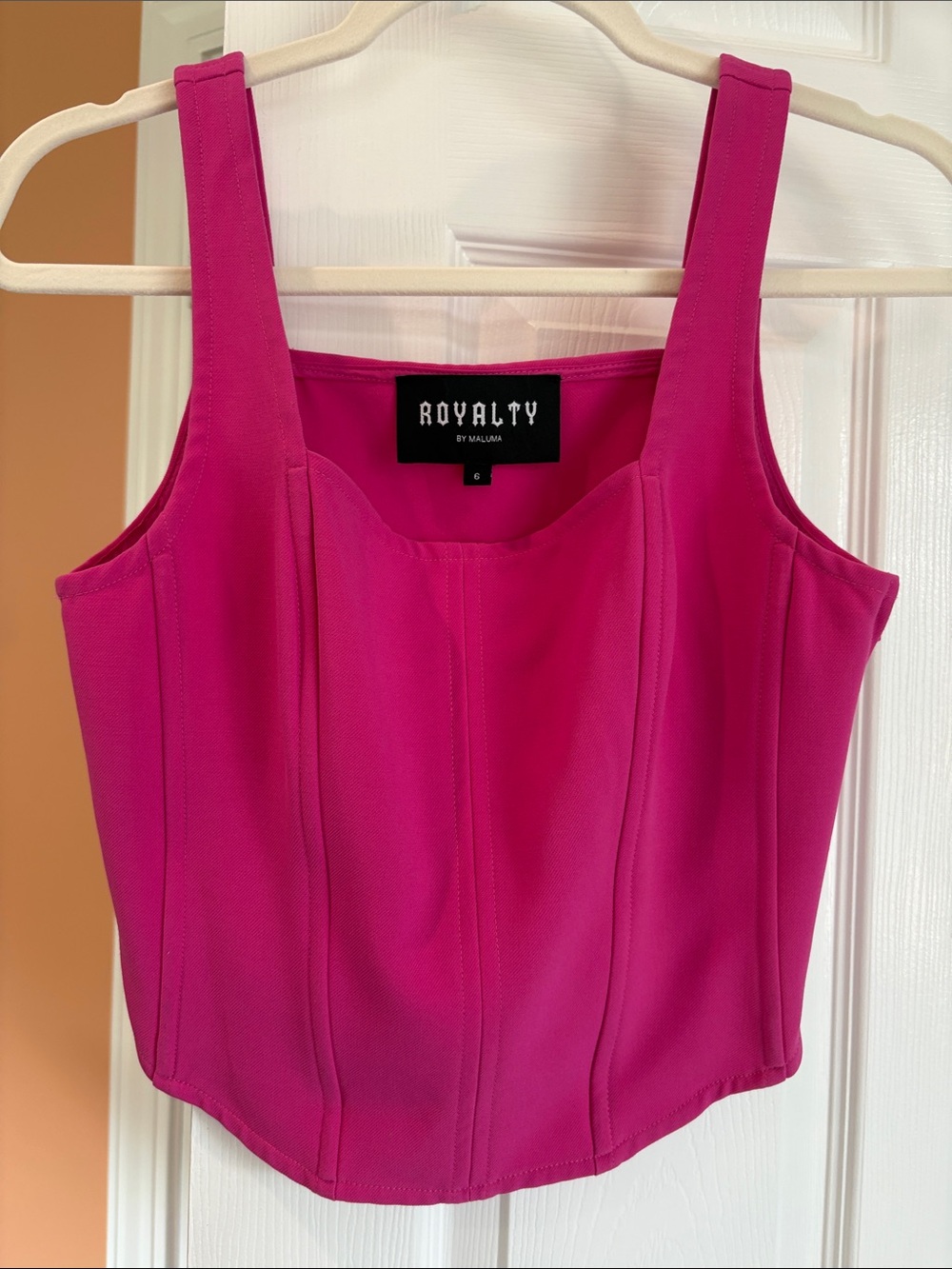 Royalty For Me Hot Pink Structured Square-Neck Camisole
